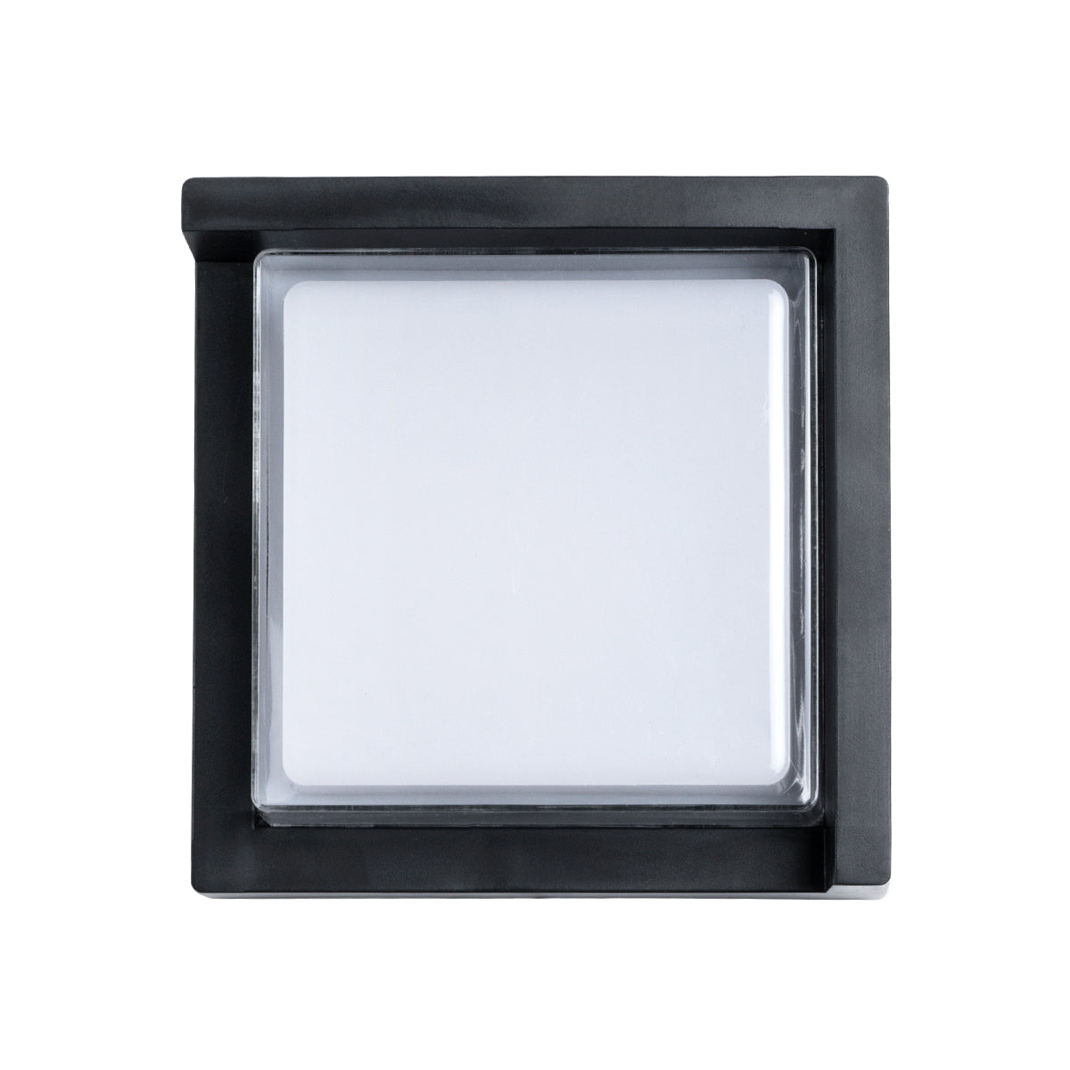 GLOBOSTAR® APEX 60770 Φωτιστικό Τοίχου - Απλίκα Εσωτερικού/Εξωτερικού Χώρου LED 10W 1050lm 120° AC175-265V Αδιάβροχο IP65 - Πλαστικό Σώμα - Φυσικό λευκό 4500K - Μ17 x Π17 x Υ9cm - Μαύρο - Bridgelux Chip - 3 Χρόνια Εγγύηση - ledmania.gr