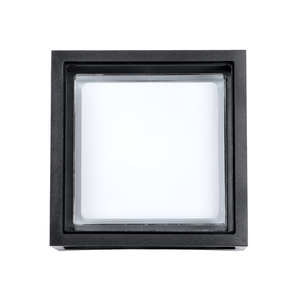 GLOBOSTAR® MAJESTIC 60773 Φωτιστικό Τοίχου - Απλίκα Εσωτερικού/Εξωτερικού Χώρου LED 10W 1050lm 120° AC175-265V Αδιάβροχο IP65 - Πλαστικό Σώμα - Φυσικό λευκό 4500K - Μ17 x Π17 x Υ9cm - Μαύρο - Bridgelux Chip - 3 Χρόνια Εγγύηση - ledmania.gr
