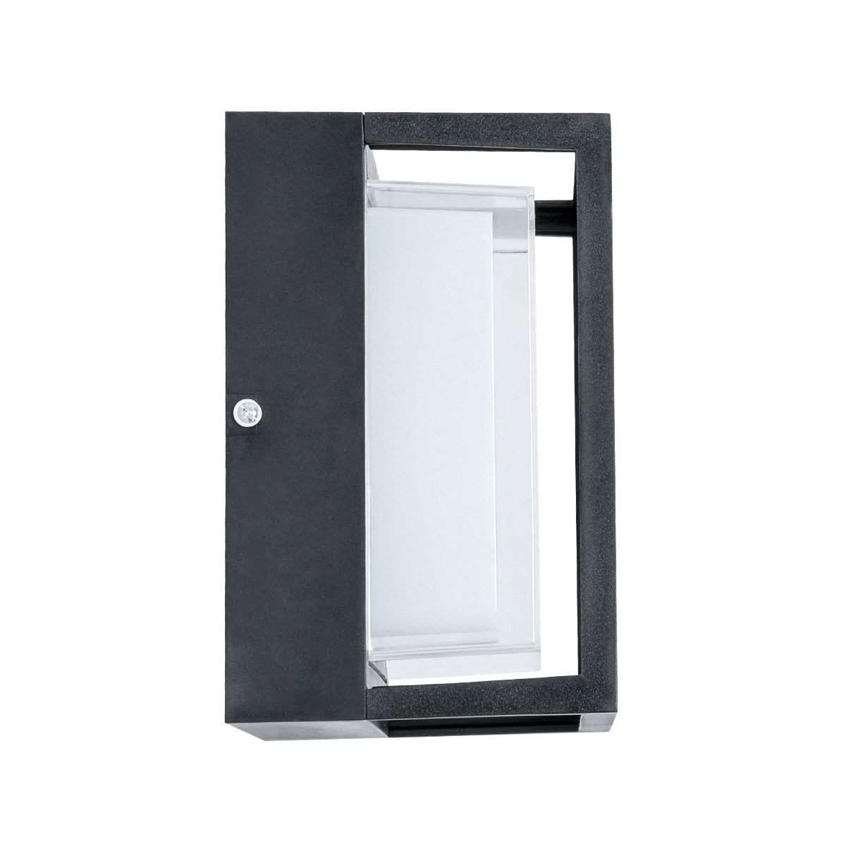 GLOBOSTAR® MAJESTIC 60773 Φωτιστικό Τοίχου - Απλίκα Εσωτερικού/Εξωτερικού Χώρου LED 10W 1050lm 120° AC175-265V Αδιάβροχο IP65 - Πλαστικό Σώμα - Φυσικό λευκό 4500K - Μ17 x Π17 x Υ9cm - Μαύρο - Bridgelux Chip - 3 Χρόνια Εγγύηση - ledmania.gr