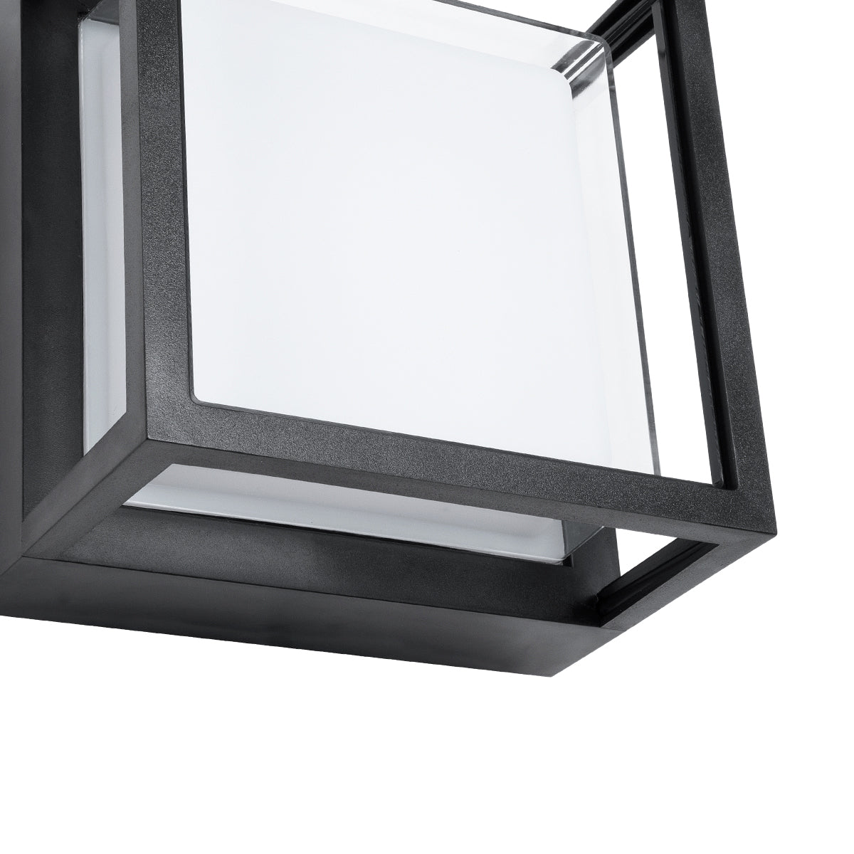 GLOBOSTAR® MAJESTIC 60773 Φωτιστικό Τοίχου - Απλίκα Εσωτερικού/Εξωτερικού Χώρου LED 10W 1050lm 120° AC175-265V Αδιάβροχο IP65 - Πλαστικό Σώμα - Φυσικό λευκό 4500K - Μ17 x Π17 x Υ9cm - Μαύρο - Bridgelux Chip - 3 Χρόνια Εγγύηση - ledmania.gr