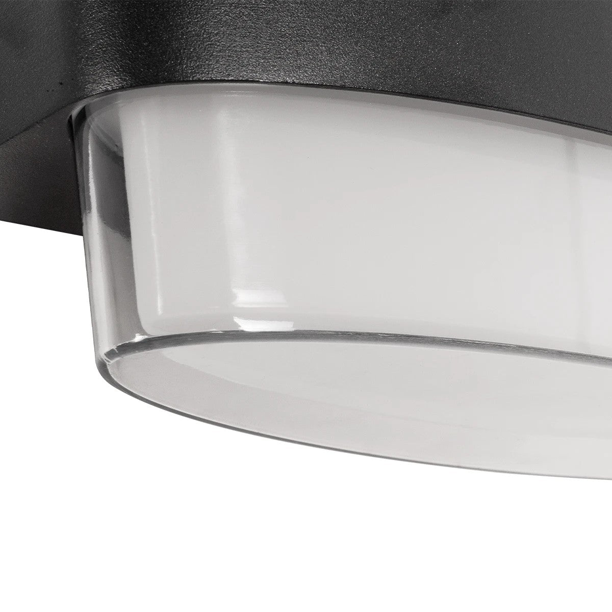 GLOBOSTAR® EMPIRE 60783 Μοντέρνο Φωτιστικό Τοίχου - Απλίκα LED 12W 1200lm 120° AC 220-240V Αδιάβροχο IP65 Θερμό Λευκό 2700K - Bridgelux SMD Chip & TÜV SÜD Driver - Μαύρο Ματ - Μ18.5 x Π12 x Υ8.5cm - 3 Χρόνια Εγγύηση - ledmania.gr