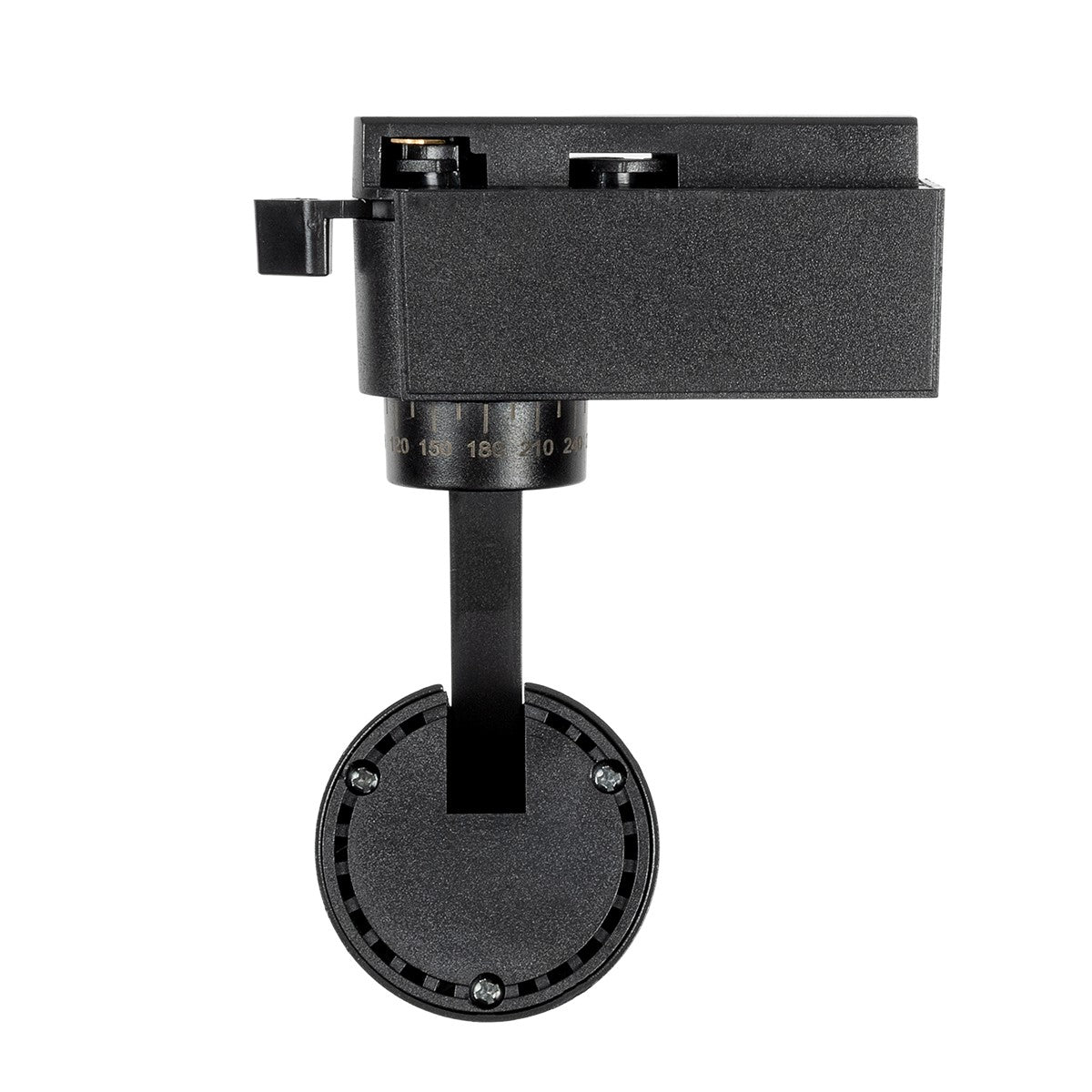 GLOBOSTAR® LUGANO 60804 Μονοφασικό Σποτ Ράγας LED 10W 1250lm 36° AC 220-240V IP20 Φυσικό Λευκό 4500K - Bridgelux COB Chip & TÜV SÜD Driver - Eurotrack 1PH - Μαύρο Ματ - Μ8.5 x Π5 x Υ18cm - 5 Χρόνια Εγγύηση