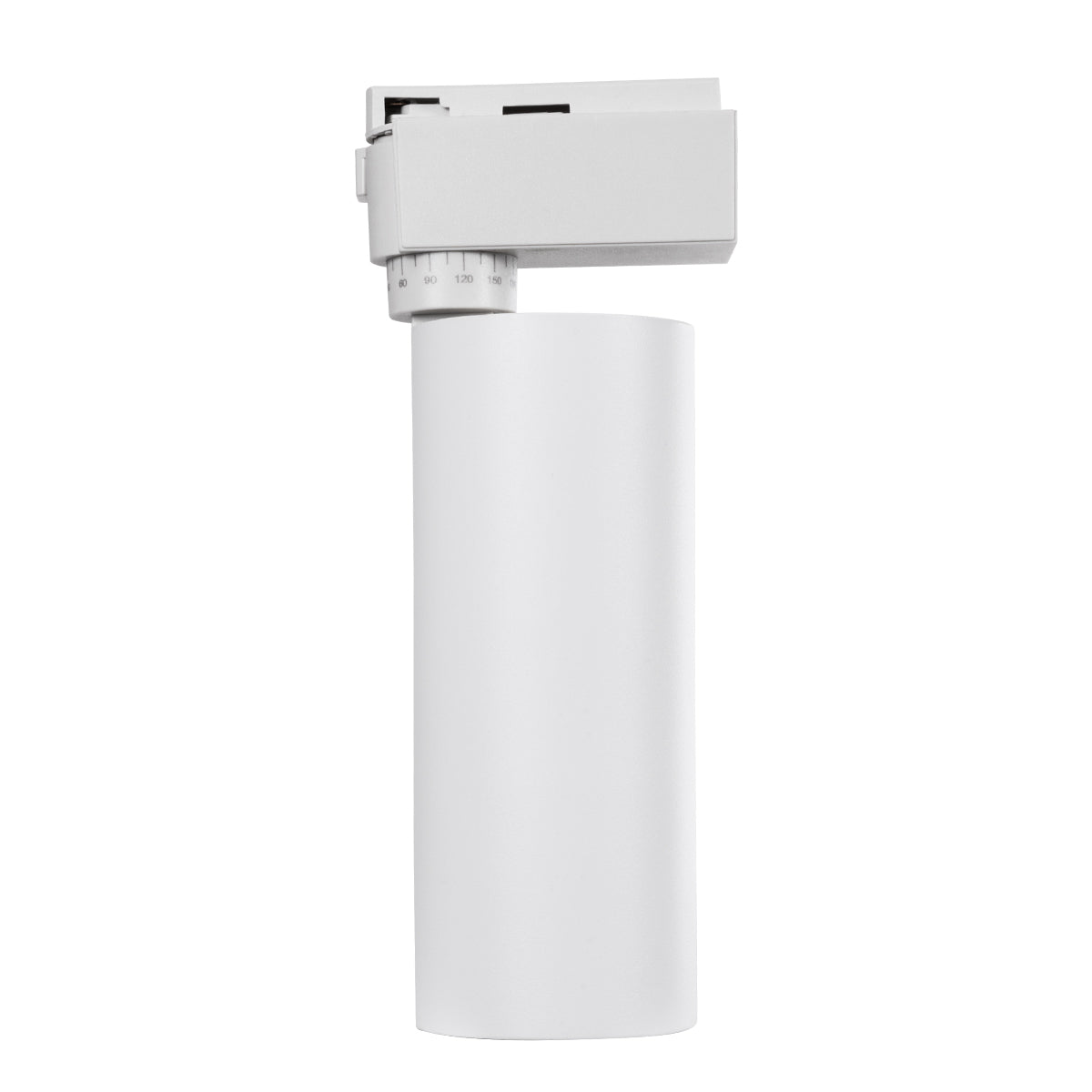 GLOBOSTAR® LUGANO 60808 Μονοφασικό Σποτ Ράγας LED 20W 2400lm 36° AC 220-240V IP20 Θερμό Λευκό 2700K - Bridgelux COB Chip & TÜV SÜD Driver - Eurotrack 1PH - Λευκό Ματ - Μ6.5 x Π6.5 x Υ22cm - 5 Χρόνια Εγγύηση