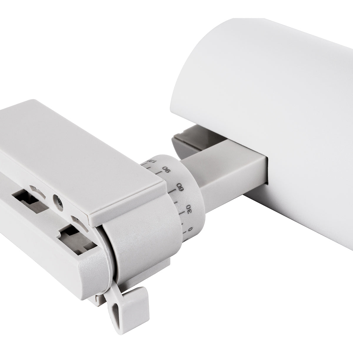 GLOBOSTAR® LUGANO 60808 Μονοφασικό Σποτ Ράγας LED 20W 2400lm 36° AC 220-240V IP20 Θερμό Λευκό 2700K - Bridgelux COB Chip & TÜV SÜD Driver - Eurotrack 1PH - Λευκό Ματ - Μ6.5 x Π6.5 x Υ22cm - 5 Χρόνια Εγγύηση