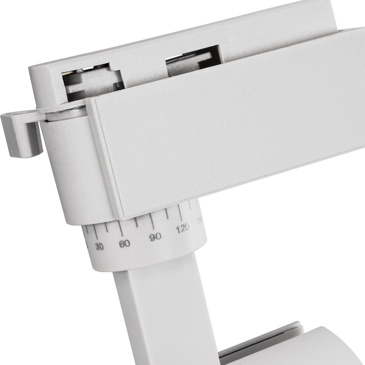 GLOBOSTAR® LUGANO 60808 Μονοφασικό Σποτ Ράγας LED 20W 2400lm 36° AC 220-240V IP20 Θερμό Λευκό 2700K - Bridgelux COB Chip & TÜV SÜD Driver - Eurotrack 1PH - Λευκό Ματ - Μ6.5 x Π6.5 x Υ22cm - 5 Χρόνια Εγγύηση