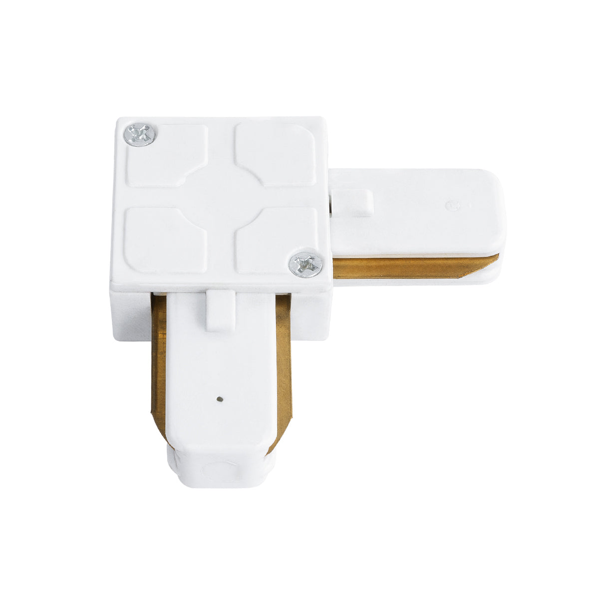 Globostar 60850 Αντάπτορας L (Ελ) - Μονοφασικός 2 Καλωδίων για όλες τις Ράγες EUROTRACK AC 220-240V IP20 Μ6.5 x Π6.5 x Υ1.7cm - EUROTRACK® System 1L+1N - Θερμοπλαστικό - Λευκό - 5 Χρόνια Εγγύηση - ledmania.gr