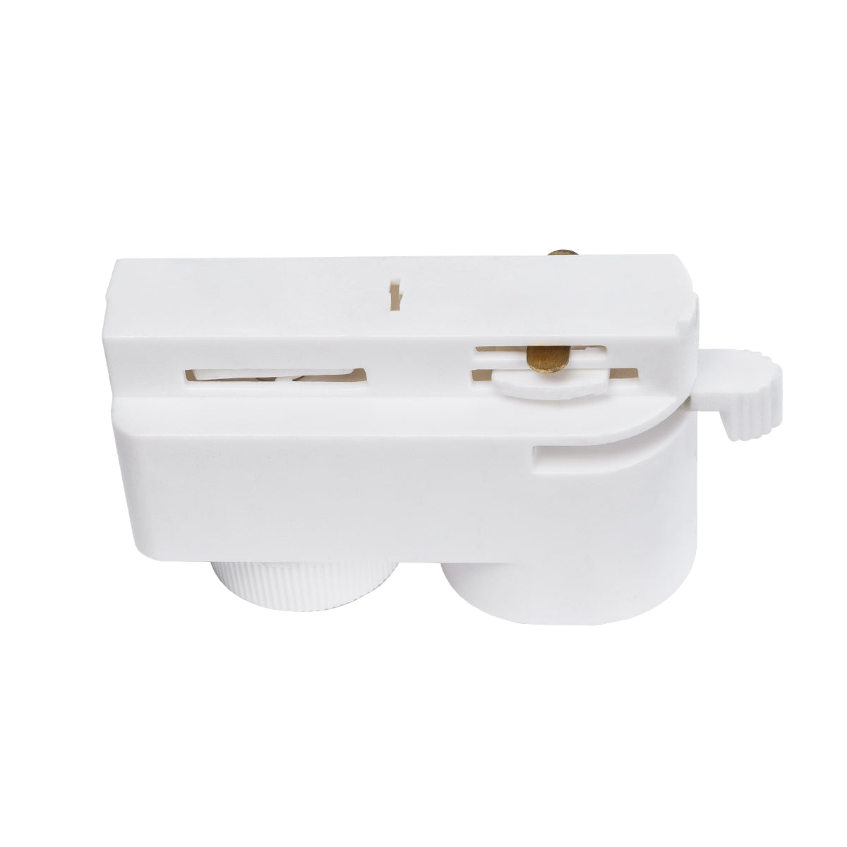 Globostar 2L-EUROTRACK 60856 Αντάπτορας Κρέμασης Φωτιστικού - Μονοφασικός 2 Καλωδίων για όλες τις Ράγες EUROTRACK AC 220-240V IP20 Μ7 x Π3 x Υ4cm - EUROTRACK® System 1L+1N - Θερμοπλαστικό - Λευκό - 5 Χρόνια Εγγύηση - ledmania.gr