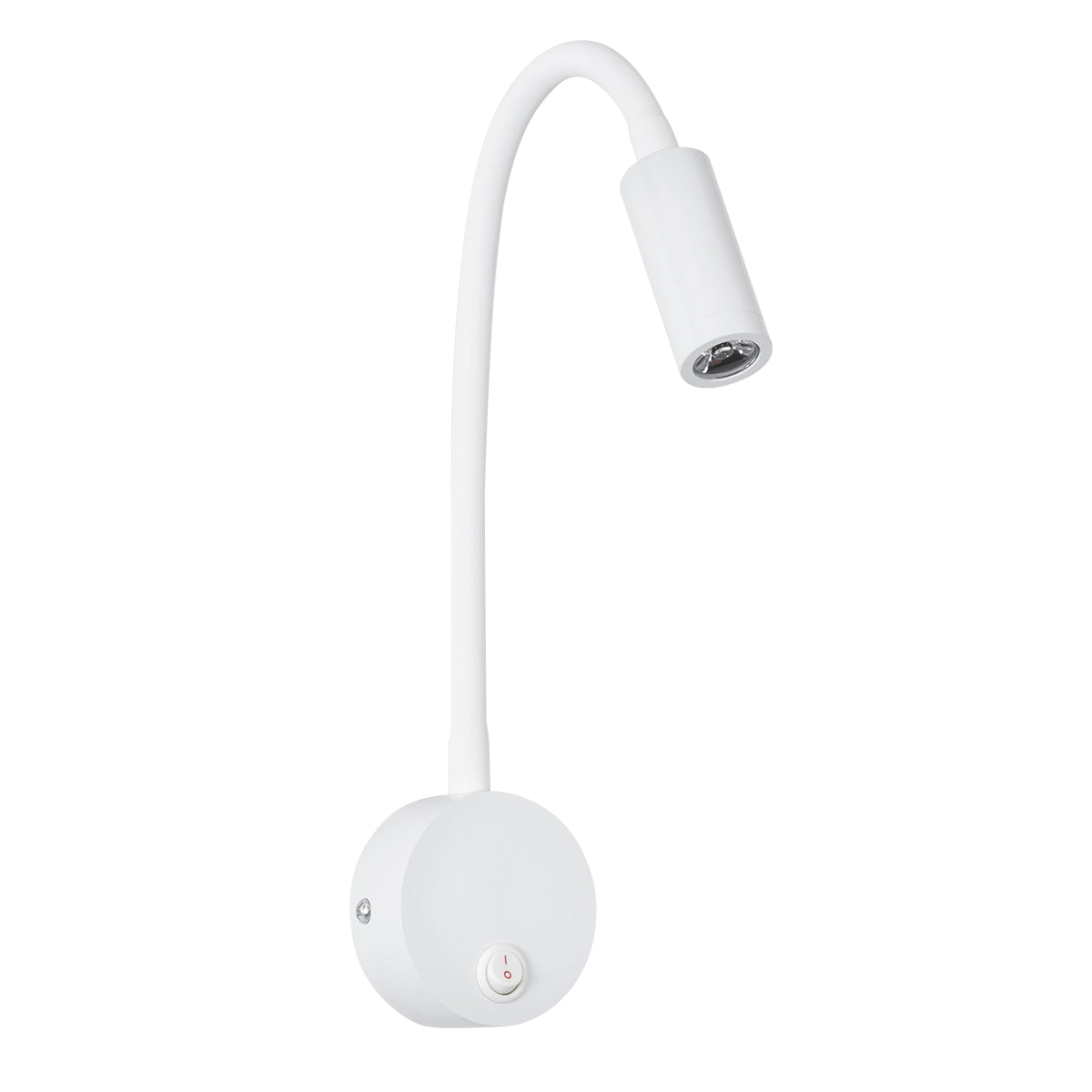 GloboStar® GOOSE 60876 Μοντέρνο Φωτιστικό Τοίχου - Απλίκα Ξενοδοχείου Bed Side LED 3W 300lm 36° AC 220-240V - Reading Light - Μ6.5 x Π15 x Υ24.5cm - Φυσικό Λευκό 4500K - Λευκό - ledmania.gr