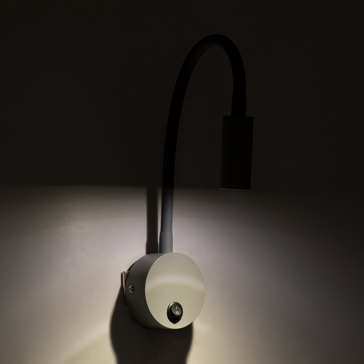 GloboStar® GOOSE 60877 Μοντέρνο Φωτιστικό Τοίχου - Απλίκα Ξενοδοχείου Bed Side LED 3W 300lm 36° AC 220-240V - Reading Light - Μ6.5 x Π15 x Υ24.5cm - Φυσικό Λευκό 4500K - Γκρι Ανθρακί - ledmania.gr