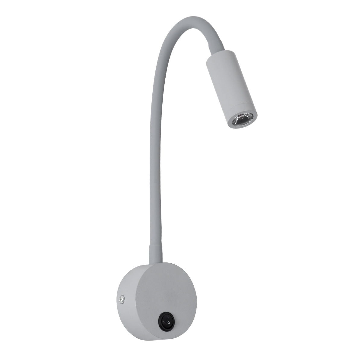 GloboStar® GOOSE 60877 Μοντέρνο Φωτιστικό Τοίχου - Απλίκα Ξενοδοχείου Bed Side LED 3W 300lm 36° AC 220-240V - Reading Light - Μ6.5 x Π15 x Υ24.5cm - Φυσικό Λευκό 4500K - Γκρι Ανθρακί - ledmania.gr
