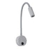 GloboStar® GOOSE 60877 Μοντέρνο Φωτιστικό Τοίχου - Απλίκα Ξενοδοχείου Bed Side LED 3W 300lm 36° AC 220-240V - Reading Light - Μ6.5 x Π15 x Υ24.5cm - Φυσικό Λευκό 4500K - Γκρι Ανθρακί - ledmania.gr
