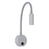 GloboStar® GOOSE 60877 Μοντέρνο Φωτιστικό Τοίχου - Απλίκα Ξενοδοχείου Bed Side LED 3W 300lm 36° AC 220-240V - Reading Light - Μ6.5 x Π15 x Υ24.5cm - Φυσικό Λευκό 4500K - Γκρι Ανθρακί - ledmania.gr