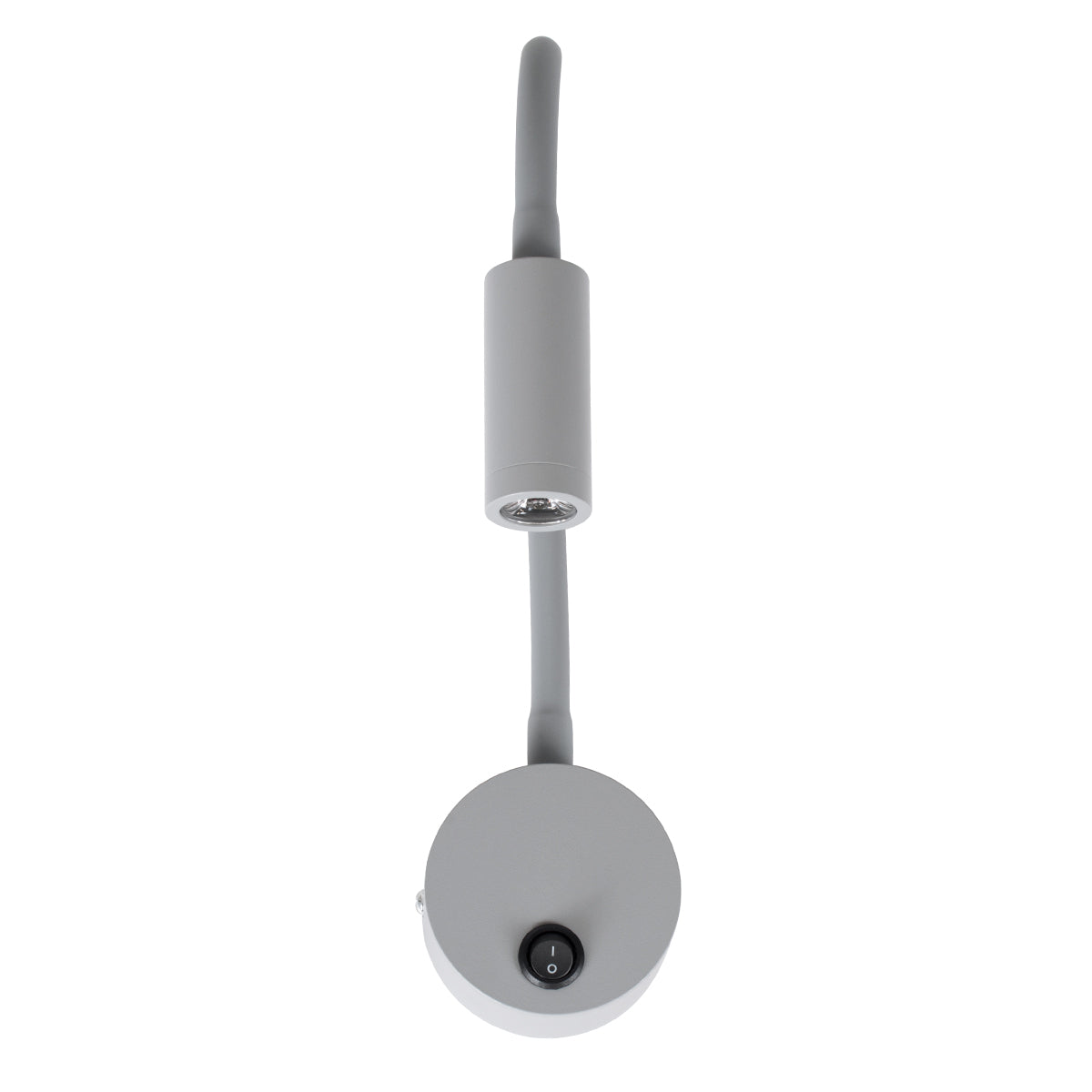 GloboStar® GOOSE 60877 Μοντέρνο Φωτιστικό Τοίχου - Απλίκα Ξενοδοχείου Bed Side LED 3W 300lm 36° AC 220-240V - Reading Light - Μ6.5 x Π15 x Υ24.5cm - Φυσικό Λευκό 4500K - Γκρι Ανθρακί - ledmania.gr