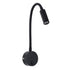 GloboStar® GOOSE 60878 Μοντέρνο Φωτιστικό Τοίχου - Απλίκα Ξενοδοχείου Bed Side LED 3W 300lm 36° AC 220-240V - Reading Light - Μ6.5 x Π15 x Υ24.5cm - Φυσικό Λευκό 4500K - Μαύρο - ledmania.gr