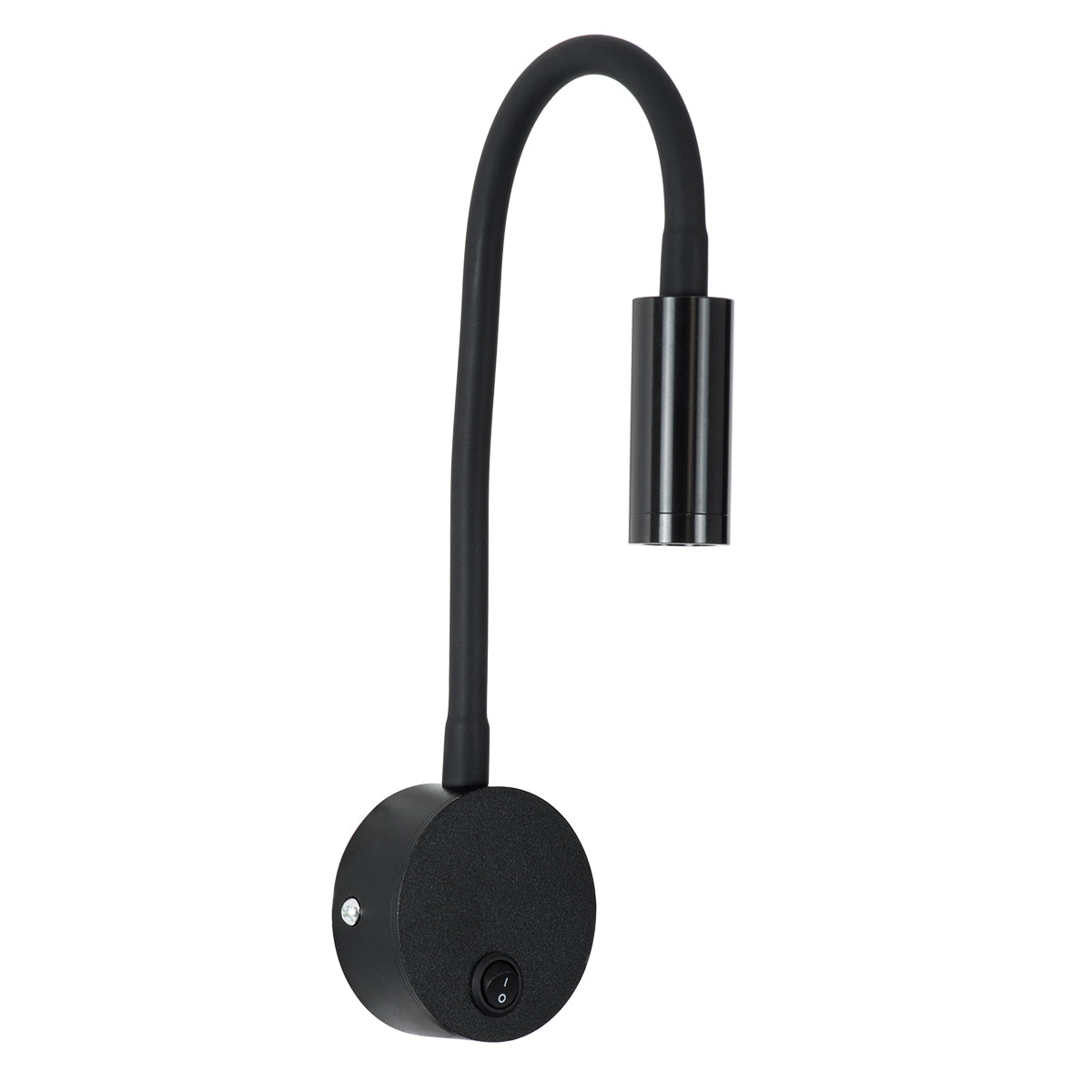 GloboStar® GOOSE 60878 Μοντέρνο Φωτιστικό Τοίχου - Απλίκα Ξενοδοχείου Bed Side LED 3W 300lm 36° AC 220-240V - Reading Light - Μ6.5 x Π15 x Υ24.5cm - Φυσικό Λευκό 4500K - Μαύρο - ledmania.gr