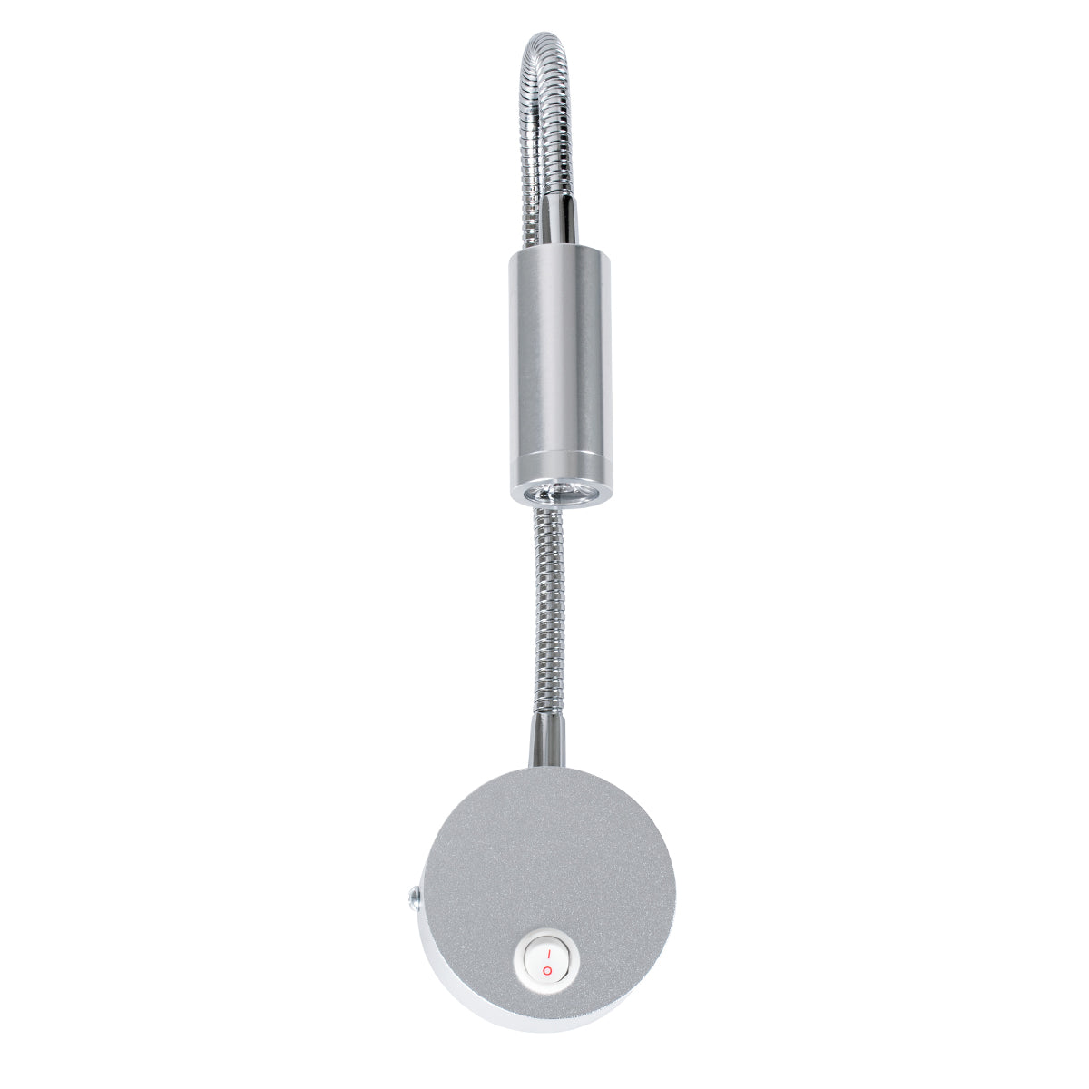 GloboStar® GOOSE 60879 Μοντέρνο Φωτιστικό Τοίχου - Απλίκα Ξενοδοχείου Bed Side LED 3W 300lm 36° AC 220-240V - Reading Light - Μ6.5 x Π15 x Υ24.5cm - Φυσικό Λευκό 4500K - Ασημί Νίκελ - ledmania.gr