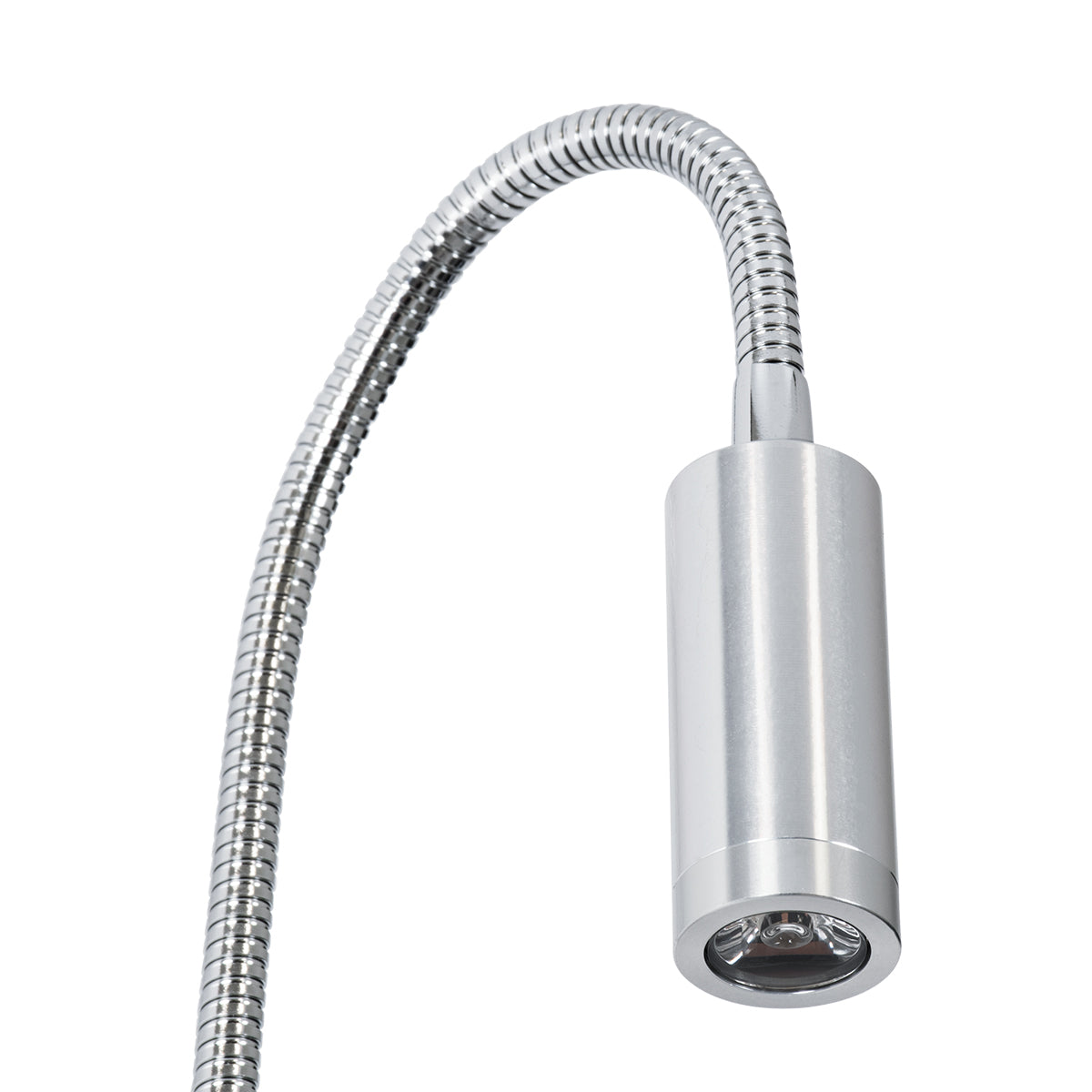 GloboStar® GOOSE 60879 Μοντέρνο Φωτιστικό Τοίχου - Απλίκα Ξενοδοχείου Bed Side LED 3W 300lm 36° AC 220-240V - Reading Light - Μ6.5 x Π15 x Υ24.5cm - Φυσικό Λευκό 4500K - Ασημί Νίκελ - ledmania.gr