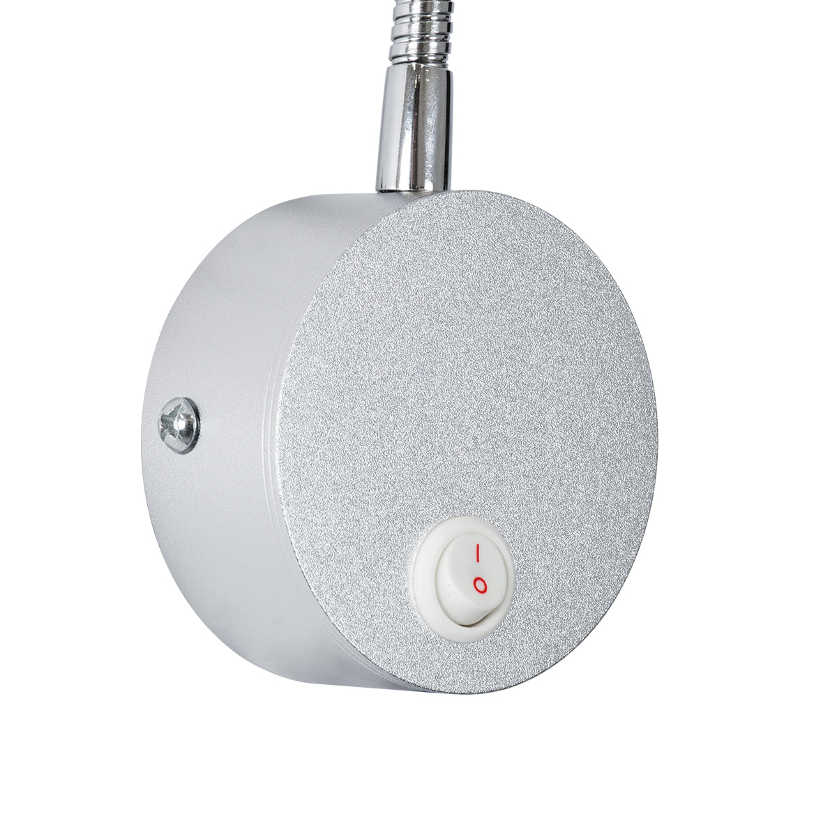 GloboStar® GOOSE 60879 Μοντέρνο Φωτιστικό Τοίχου - Απλίκα Ξενοδοχείου Bed Side LED 3W 300lm 36° AC 220-240V - Reading Light - Μ6.5 x Π15 x Υ24.5cm - Φυσικό Λευκό 4500K - Ασημί Νίκελ - ledmania.gr