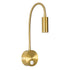 GloboStar® GOOSE 60880 Μοντέρνο Φωτιστικό Τοίχου - Απλίκα Ξενοδοχείου Bed Side LED 3W 300lm 36° AC 220-240V - Reading Light - Μ6.5 x Π15 x Υ24.5cm - Φυσικό Λευκό 4500K - Χρυσό Βούρτσας - ledmania.gr