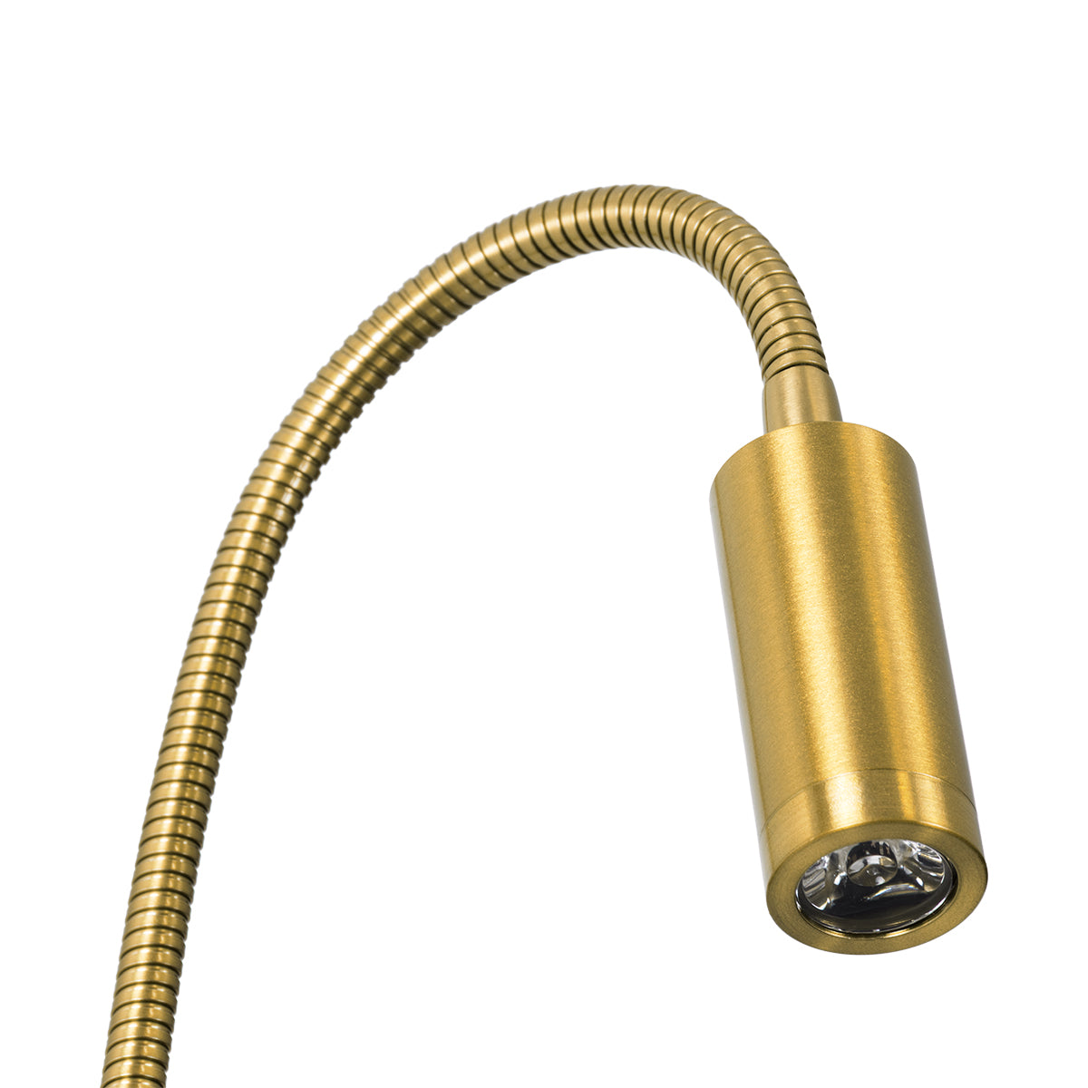 GloboStar® GOOSE 60880 Μοντέρνο Φωτιστικό Τοίχου - Απλίκα Ξενοδοχείου Bed Side LED 3W 300lm 36° AC 220-240V - Reading Light - Μ6.5 x Π15 x Υ24.5cm - Φυσικό Λευκό 4500K - Χρυσό Βούρτσας - ledmania.gr