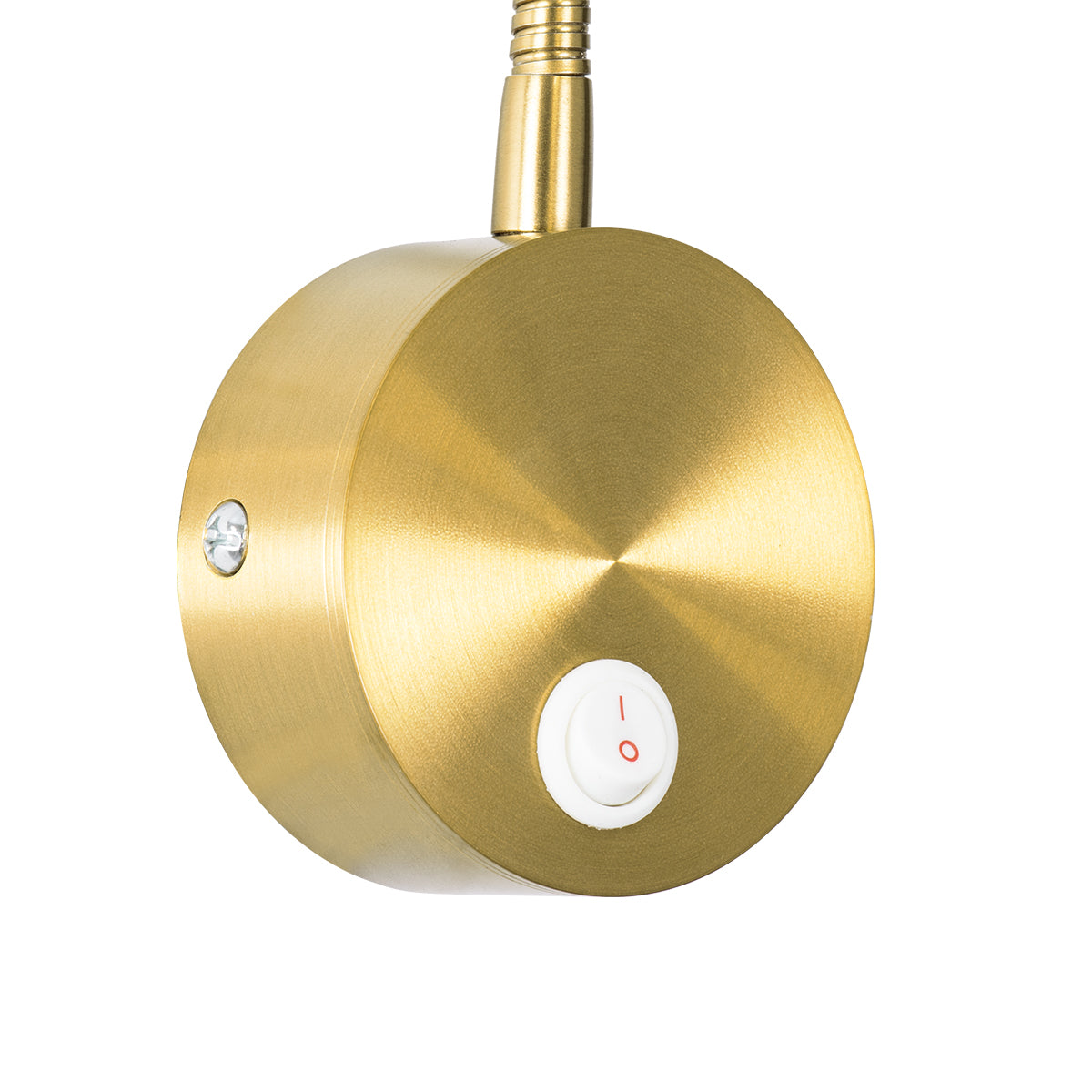 GloboStar® GOOSE 60880 Μοντέρνο Φωτιστικό Τοίχου - Απλίκα Ξενοδοχείου Bed Side LED 3W 300lm 36° AC 220-240V - Reading Light - Μ6.5 x Π15 x Υ24.5cm - Φυσικό Λευκό 4500K - Χρυσό Βούρτσας - ledmania.gr
