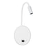 GloboStar® GOOSE 60881 Μοντέρνο Φωτιστικό Τοίχου - Απλίκα Ξενοδοχείου Bed Side LED 6W 600lm 36° & 360° AC 220-240V - Reading Light & 360° Κρυφός Φωτισμός - Φορτιστής USB 3A - Μ15.5 x Π15 x Υ30.5cm - Φυσικό Λευκό 4500K - Λευκό - ledmania.gr