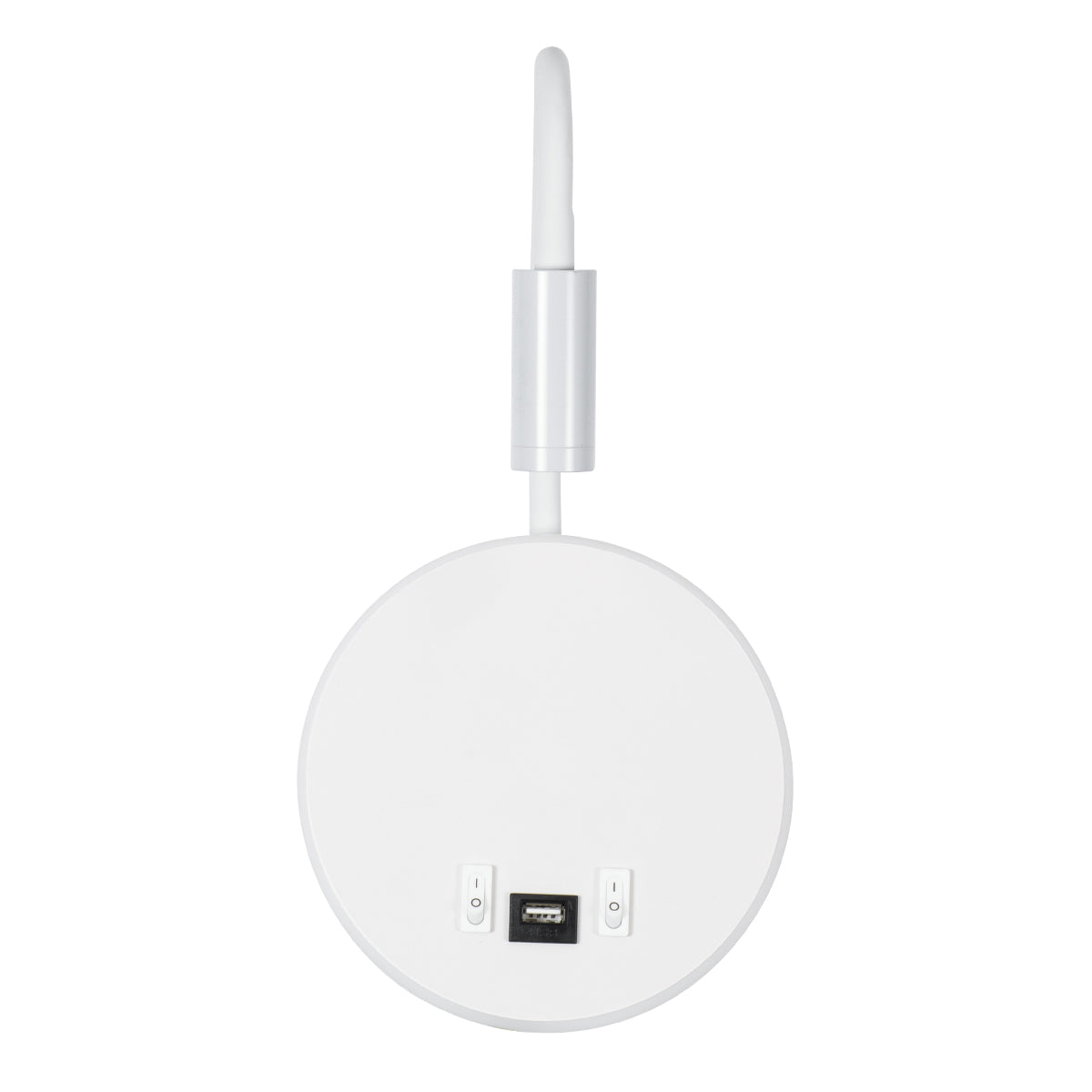 GloboStar® GOOSE 60881 Μοντέρνο Φωτιστικό Τοίχου - Απλίκα Ξενοδοχείου Bed Side LED 6W 600lm 36° & 360° AC 220-240V - Reading Light & 360° Κρυφός Φωτισμός - Φορτιστής USB 3A - Μ15.5 x Π15 x Υ30.5cm - Φυσικό Λευκό 4500K - Λευκό - ledmania.gr