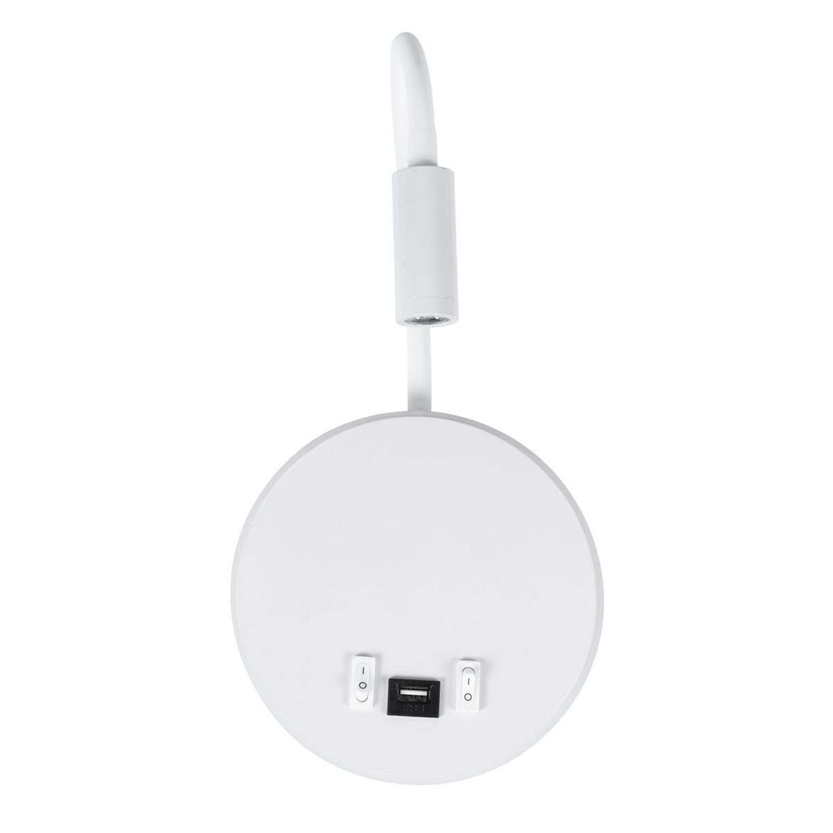 GloboStar® GOOSE 60881 Μοντέρνο Φωτιστικό Τοίχου - Απλίκα Ξενοδοχείου Bed Side LED 6W 600lm 36° & 360° AC 220-240V - Reading Light & 360° Κρυφός Φωτισμός - Φορτιστής USB 3A - Μ15.5 x Π15 x Υ30.5cm - Φυσικό Λευκό 4500K - Λευκό - ledmania.gr