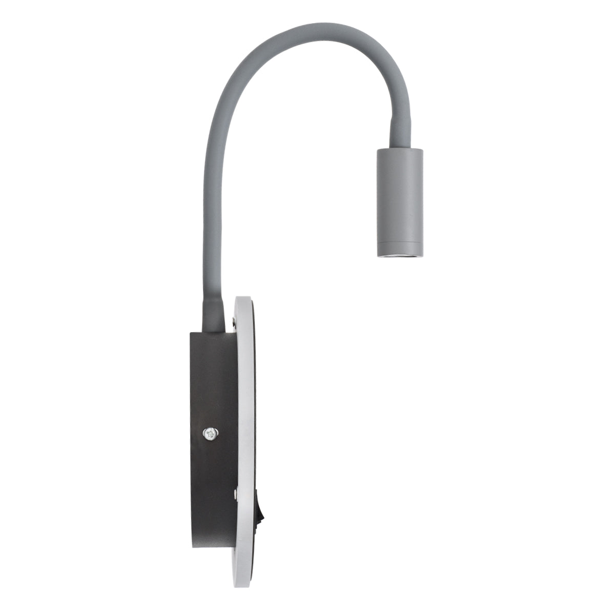 GLOBOSTAR® GOOSE 60882 Μοντέρνο Φωτιστικό Τοίχου - Απλίκα Ξενοδοχείου Reading Light με Φορτιστή USB 3A LED 6W 600lm 36° & 360° AC 220-240V IP20 Φυσικό Λευκό 4500K - CREE XPE & Lumileds SMD Chip & TÜV SÜD Driver - Γκρι Ανθρακί Ματ - Μ15.5 x Π15 x Υ30.5c...