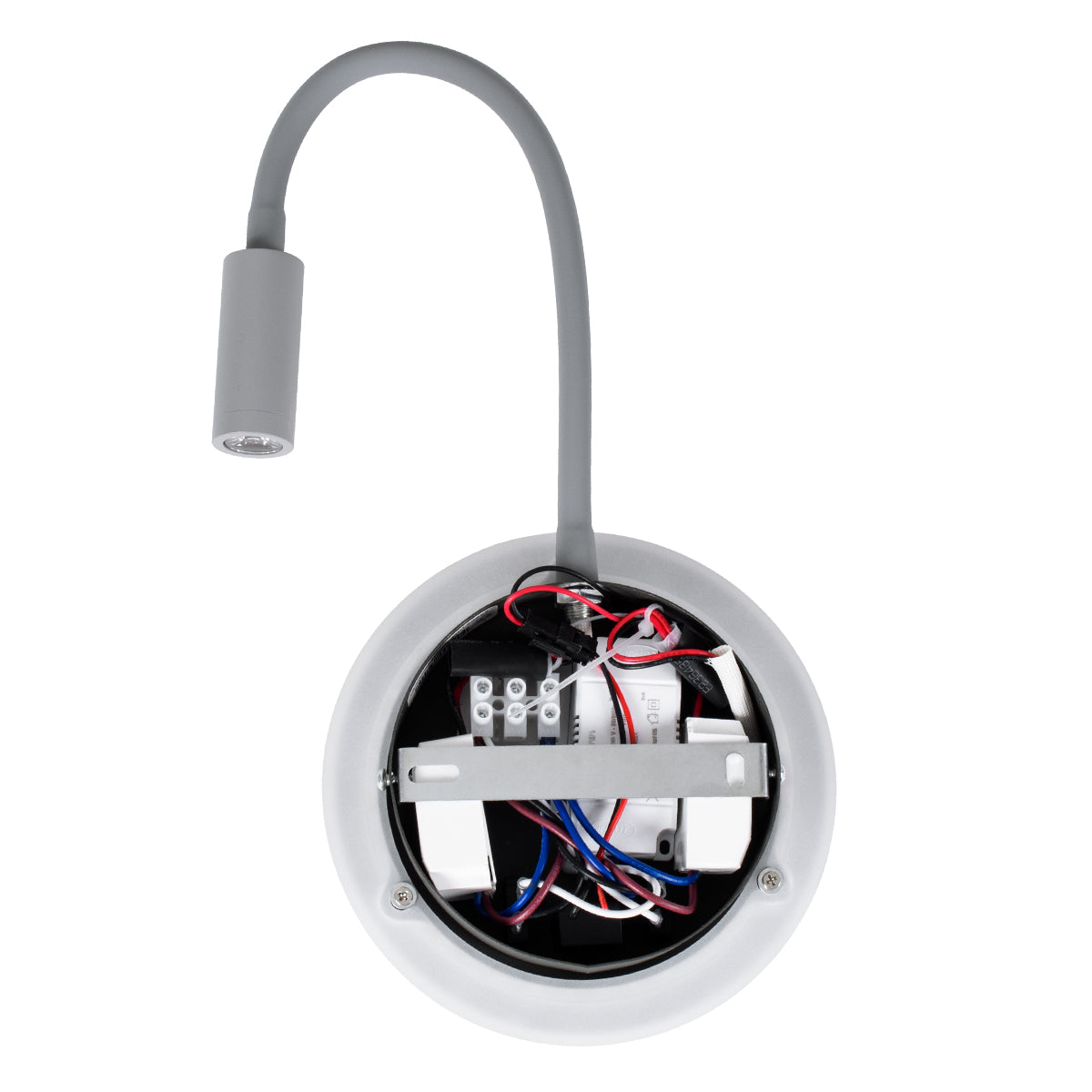 GLOBOSTAR® GOOSE 60882 Μοντέρνο Φωτιστικό Τοίχου - Απλίκα Ξενοδοχείου Reading Light με Φορτιστή USB 3A LED 6W 600lm 36° & 360° AC 220-240V IP20 Φυσικό Λευκό 4500K - CREE XPE & Lumileds SMD Chip & TÜV SÜD Driver - Γκρι Ανθρακί Ματ - Μ15.5 x Π15 x Υ30.5c...