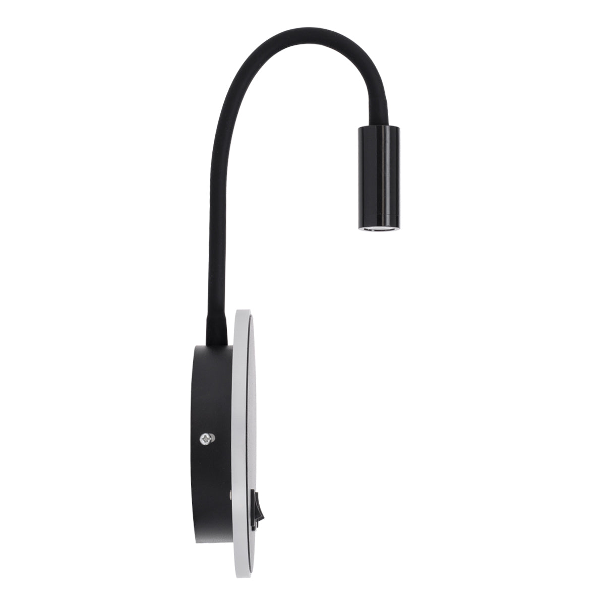 GloboStar® GOOSE 60883 Μοντέρνο Φωτιστικό Τοίχου - Απλίκα Ξενοδοχείου Bed Side LED 6W 600lm 36° & 360° AC 220-240V - Reading Light & 360° Κρυφός Φωτισμός - Φορτιστής USB 3A - Μ15.5 x Π15 x Υ30.5cm - Φυσικό Λευκό 4500K - Μαύρο - ledmania.gr