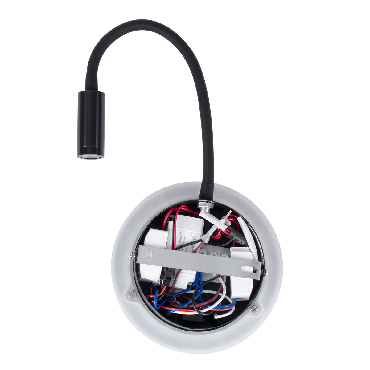 GloboStar® GOOSE 60883 Μοντέρνο Φωτιστικό Τοίχου - Απλίκα Ξενοδοχείου Bed Side LED 6W 600lm 36° & 360° AC 220-240V - Reading Light & 360° Κρυφός Φωτισμός - Φορτιστής USB 3A - Μ15.5 x Π15 x Υ30.5cm - Φυσικό Λευκό 4500K - Μαύρο - ledmania.gr