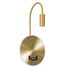 GloboStar® GOOSE 60885 Μοντέρνο Φωτιστικό Τοίχου - Απλίκα Ξενοδοχείου Bed Side LED 6W 600lm 36° & 360° AC 220-240V - Reading Light & 360° Κρυφός Φωτισμός - Φορτιστής USB 3A - Μ15.5 x Π15 x Υ30.5cm - Φυσικό Λευκό 4500K - Χρυσό Βούρτσας - ledmania.gr