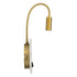 GloboStar® GOOSE 60885 Μοντέρνο Φωτιστικό Τοίχου - Απλίκα Ξενοδοχείου Bed Side LED 6W 600lm 36° & 360° AC 220-240V - Reading Light & 360° Κρυφός Φωτισμός - Φορτιστής USB 3A - Μ15.5 x Π15 x Υ30.5cm - Φυσικό Λευκό 4500K - Χρυσό Βούρτσας - ledmania.gr
