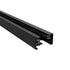 GLOBOSTAR® EUROTRACK-1PH 60901 Μονοφασική Ράγα 2 Καλωδίων 1L+1N για Σύστημα Ράγας Eurotrack-1PH AC 220-240V IP20 - Μαύρο Ματ - Μ100 x Π3.6 x Υ2cm