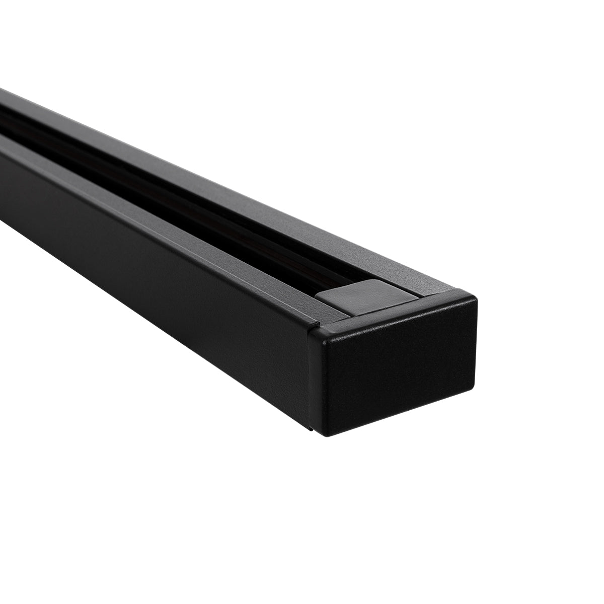 GLOBOSTAR® EUROTRACK-1PH 60901 Μονοφασική Ράγα 2 Καλωδίων 1L+1N για Σύστημα Ράγας Eurotrack-1PH AC 220-240V IP20 - Μαύρο Ματ - Μ100 x Π3.6 x Υ2cm