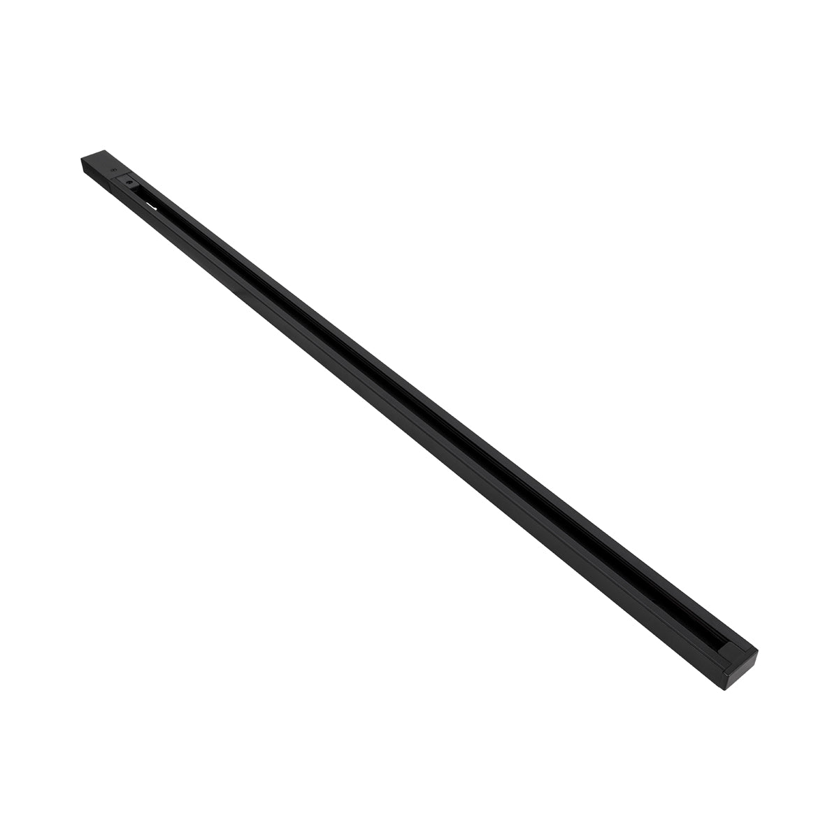 GLOBOSTAR® EUROTRACK-1PH 60901 Μονοφασική Ράγα 2 Καλωδίων 1L+1N για Σύστημα Ράγας Eurotrack-1PH AC 220-240V IP20 - Μαύρο Ματ - Μ100 x Π3.6 x Υ2cm