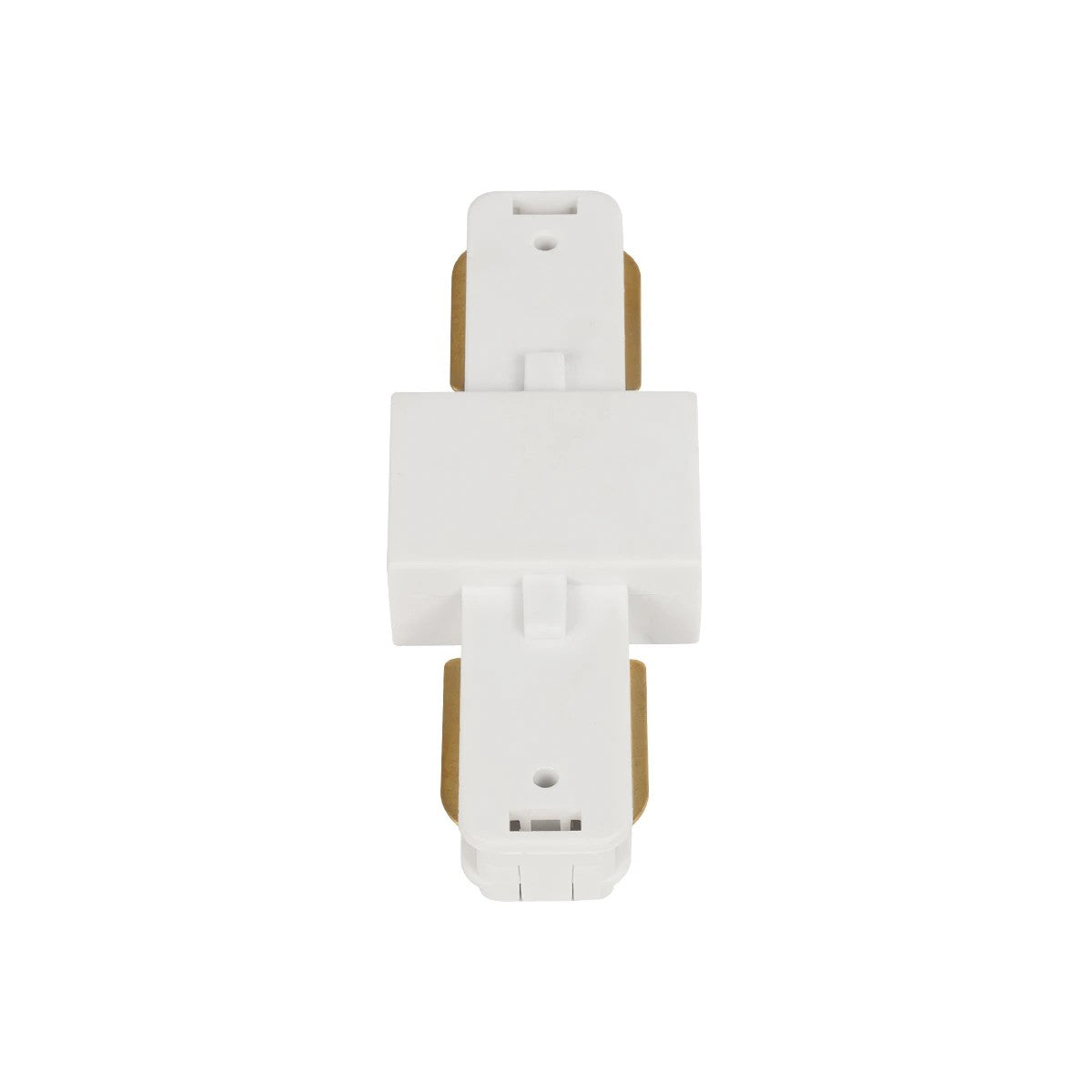 GLOBOSTAR® EUROTRACK-1PH 60904 Μονοφασικός Σύνδεσμος Ι Επέκτασης Ράγας 2 Καλωδίων 1L+1N για Σύστημα Ράγας Eurotrack-1PH AC 220-240V IP20 - Λευκό Ματ - Μ9.3 x Π3.5 x Υ1.6cm - ledmania.gr