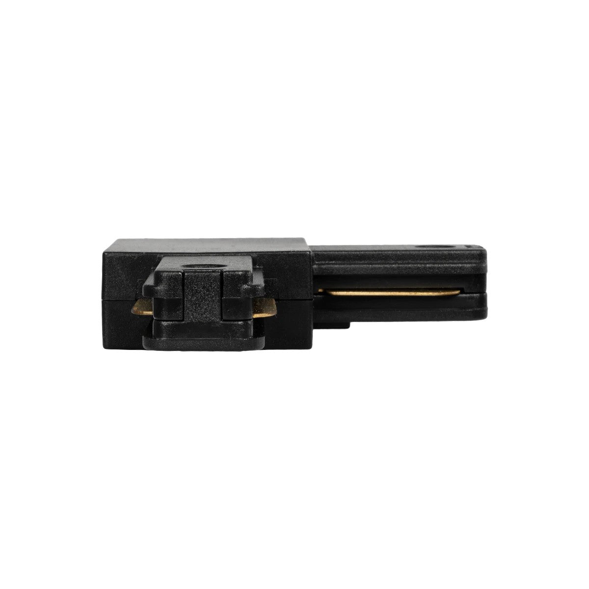 GLOBOSTAR® EUROTRACK-1PH 60905 Μονοφασικός Σύνδεσμος Γ Ράγας 2 Καλωδίων 1L+1N για Σύστημα Ράγας Eurotrack-1PH AC 220-240V IP20 - Μαύρο Ματ - Μ6.5 x Π6.5 x Υ1.6cm - ledmania.gr