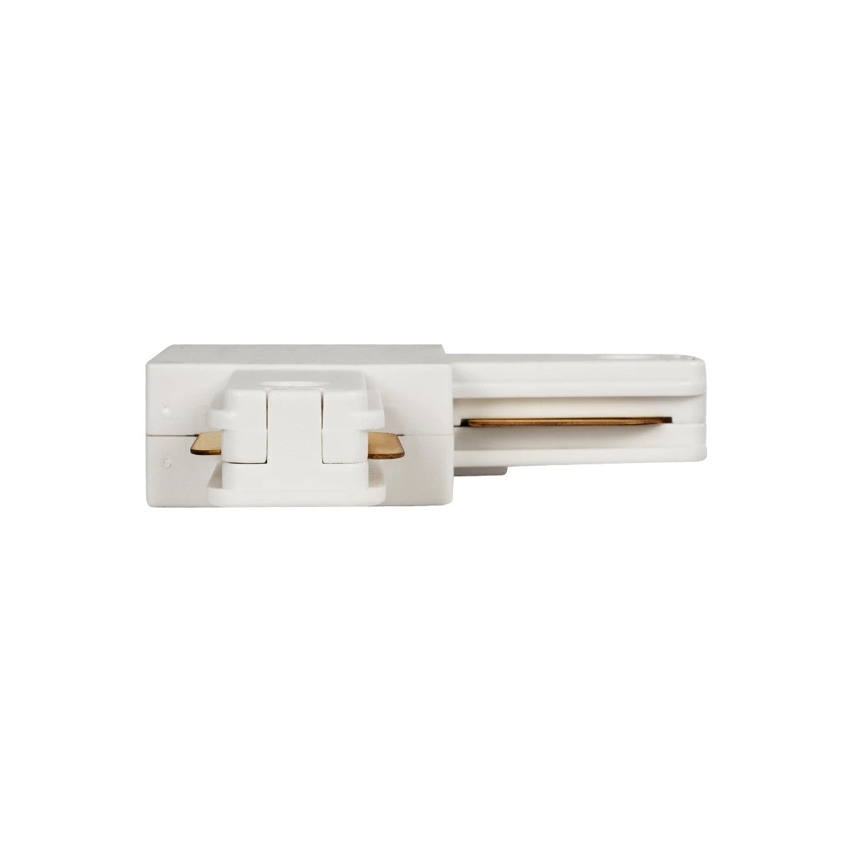 GLOBOSTAR® EUROTRACK-1PH 60906 Μονοφασικός Σύνδεσμος Γ Ράγας 2 Καλωδίων 1L+1N για Σύστημα Ράγας Eurotrack-1PH AC 220-240V IP20 - Λευκό Ματ - Μ6.5 x Π6.5 x Υ1.6cm - ledmania.gr