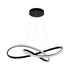 GloboStar® DEXTER 60913 Κρεμαστό Φωτιστικό Οροφής Design LED CCT 90W 10080lm 300° AC 220-240V - Εναλλαγή Φωτισμού μέσω Τηλεχειριστηρίου All In One Ψυχρό 6000k+Φυσικό 4500k+Θερμό 2700k Dimmable Φ73cm - Μαύρο - 3 Years Warranty - ledmania.gr