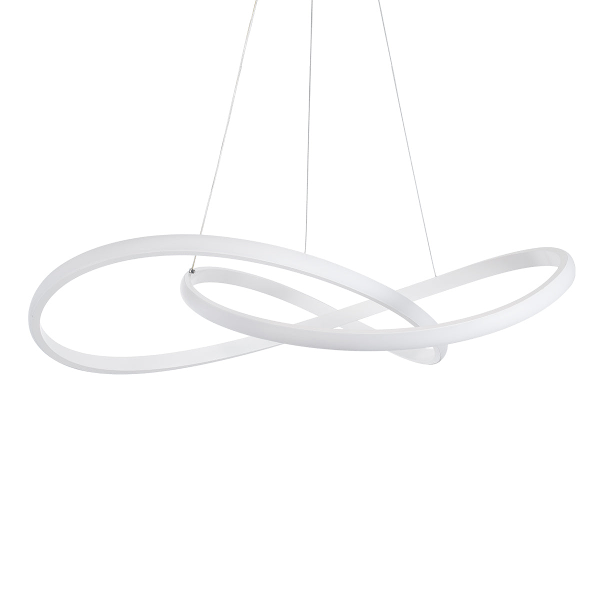 GloboStar® DEXTER 60914 Κρεμαστό Φωτιστικό Οροφής Design LED CCT 90W 10080lm 300° AC 220-240V - Εναλλαγή Φωτισμού μέσω Τηλεχειριστηρίου All In One Ψυχρό 6000k+Φυσικό 4500k+Θερμό 2700k Dimmable Φ73cm - Λευκό - 3 Years Warranty - ledmania.gr