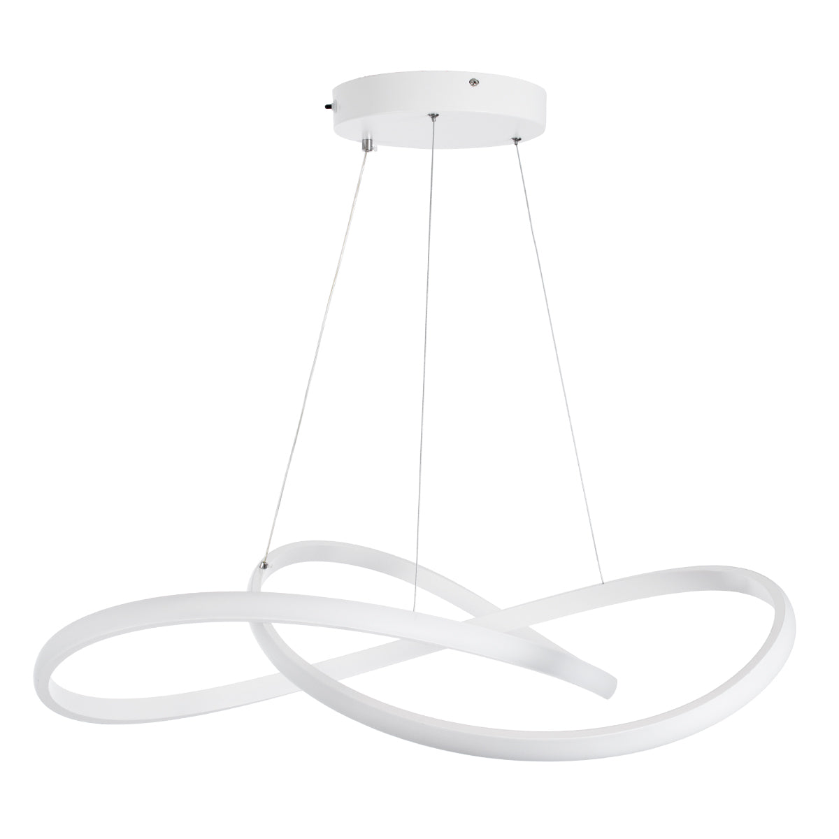GloboStar® DEXTER 60914 Κρεμαστό Φωτιστικό Οροφής Design LED CCT 90W 10080lm 300° AC 220-240V - Εναλλαγή Φωτισμού μέσω Τηλεχειριστηρίου All In One Ψυχρό 6000k+Φυσικό 4500k+Θερμό 2700k Dimmable Φ73cm - Λευκό - 3 Years Warranty - ledmania.gr