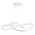 GloboStar® DEXTER 60914 Κρεμαστό Φωτιστικό Οροφής Design LED CCT 90W 10080lm 300° AC 220-240V - Εναλλαγή Φωτισμού μέσω Τηλεχειριστηρίου All In One Ψυχρό 6000k+Φυσικό 4500k+Θερμό 2700k Dimmable Φ73cm - Λευκό - 3 Years Warranty - ledmania.gr
