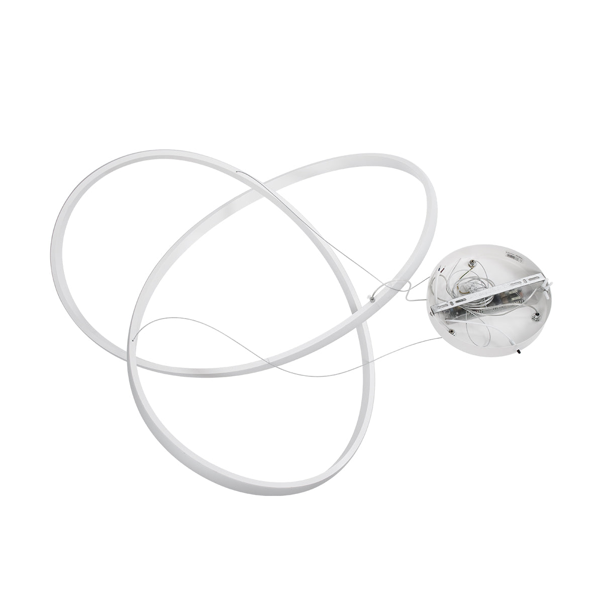 GloboStar® DEXTER 60914 Κρεμαστό Φωτιστικό Οροφής Design LED CCT 90W 10080lm 300° AC 220-240V - Εναλλαγή Φωτισμού μέσω Τηλεχειριστηρίου All In One Ψυχρό 6000k+Φυσικό 4500k+Θερμό 2700k Dimmable Φ73cm - Λευκό - 3 Years Warranty - ledmania.gr