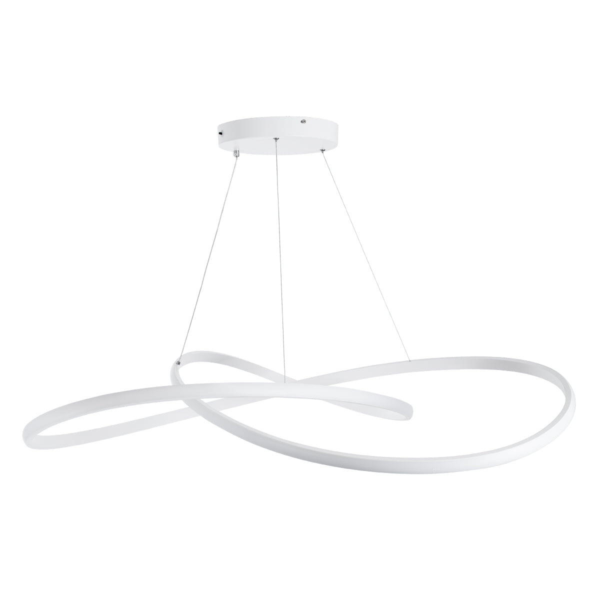 GLOBOSTAR® DEXTER 60918 Μοντέρνο Κρεμαστό Φωτιστικό Οροφής LED 120W 13440lm 300° AC 220-240V IP20 Ρυθμιζόμενο Λευκό CCT με Χειριστήριο από 2700K έως 6000K Dimmable - Lumileds SMD Chip - Λευκό Ματ - Μ103 x Π103 x Υ22cm - 3 Χρόνια Εγγύηση