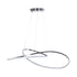 GloboStar® DEXTER 60919 Κρεμαστό Φωτιστικό Οροφής Design LED CCT 120W 13440lm 300° AC 220-240V - Εναλλαγή Φωτισμού μέσω Τηλεχειριστηρίου All In One Ψυχρό 6000k+Φυσικό 4500k+Θερμό 2700k Dimmable Φ103cm - Νίκελ Βούρτσας - 3 Years Warranty - ledmania.gr