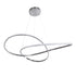 GloboStar® DEXTER 60919 Κρεμαστό Φωτιστικό Οροφής Design LED CCT 120W 13440lm 300° AC 220-240V - Εναλλαγή Φωτισμού μέσω Τηλεχειριστηρίου All In One Ψυχρό 6000k+Φυσικό 4500k+Θερμό 2700k Dimmable Φ103cm - Νίκελ Βούρτσας - 3 Years Warranty - ledmania.gr