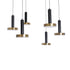 GLOBOSTAR® ZANE 60935 Κρεμαστό Φωτιστικό Design LED CCT 100W 11200lm 120° AC 220-240V IP20 - Εναλλαγή Φωτισμού μέσω Τηλεχειριστηρίου All In One Ψυχρό 6000k+Φυσικό 4500k+Θερμό 2700k Dimmable - Φ100 x Υ18cm - Μαύρο & Χρυσό - 3 Χρόνια Εγγύηση - ledmania.gr