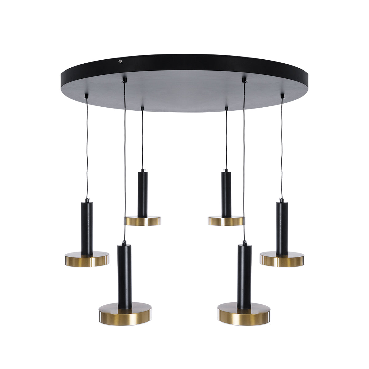 GLOBOSTAR® ZANE 60935 Κρεμαστό Φωτιστικό Design LED CCT 100W 11200lm 120° AC 220-240V IP20 - Εναλλαγή Φωτισμού μέσω Τηλεχειριστηρίου All In One Ψυχρό 6000k+Φυσικό 4500k+Θερμό 2700k Dimmable - Φ100 x Υ18cm - Μαύρο & Χρυσό - 3 Χρόνια Εγγύηση - ledmania.gr